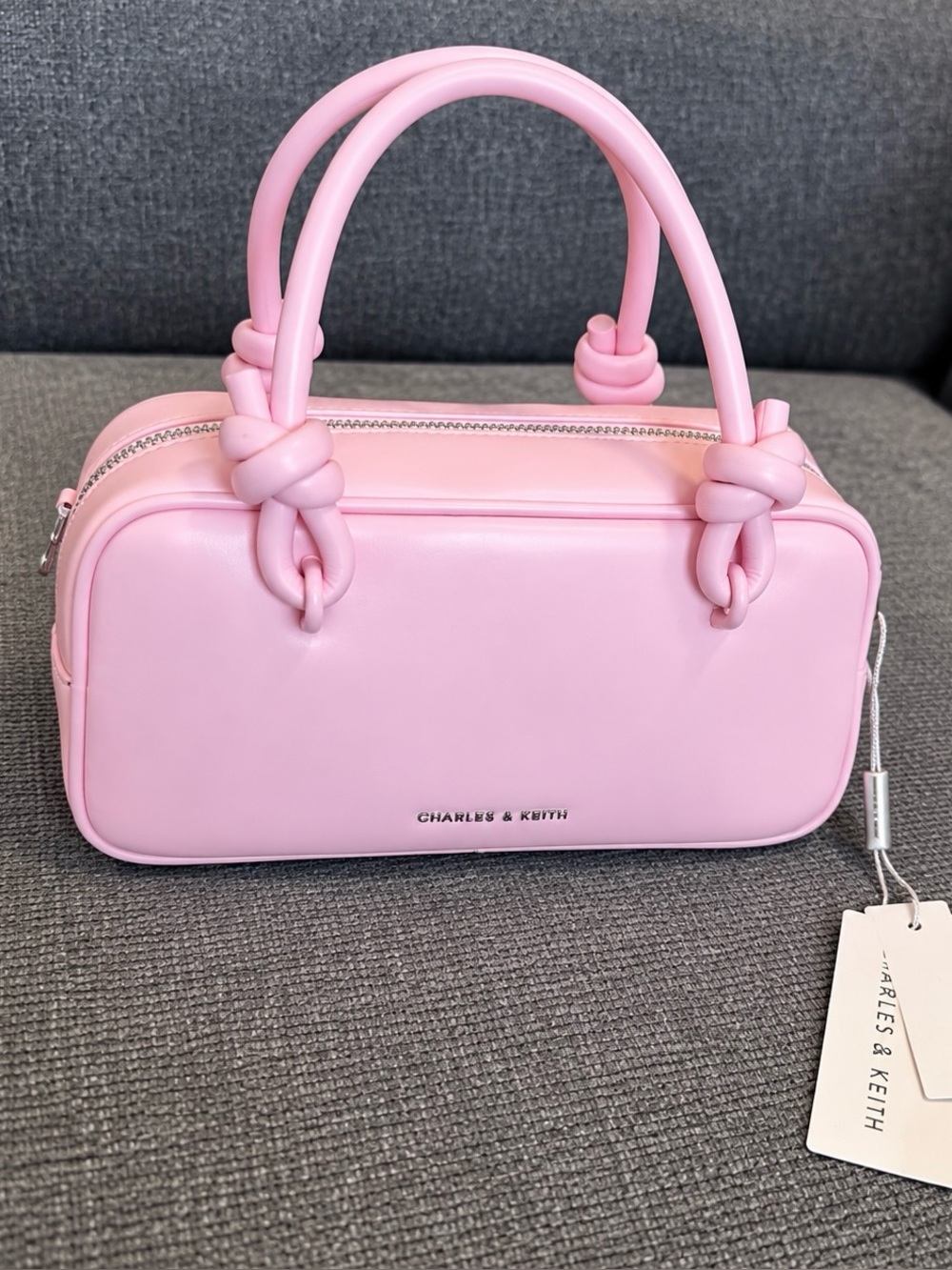 Charles & Keith Pink Knot Handle bag